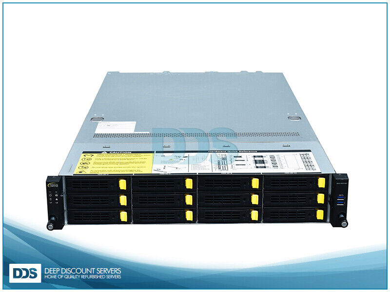 R281-3C2 2U 12 Bay GPU Server 2.3Ghz 36-C 256GB 2x10G SFP+ 2x1200W TrueNAS ZFS