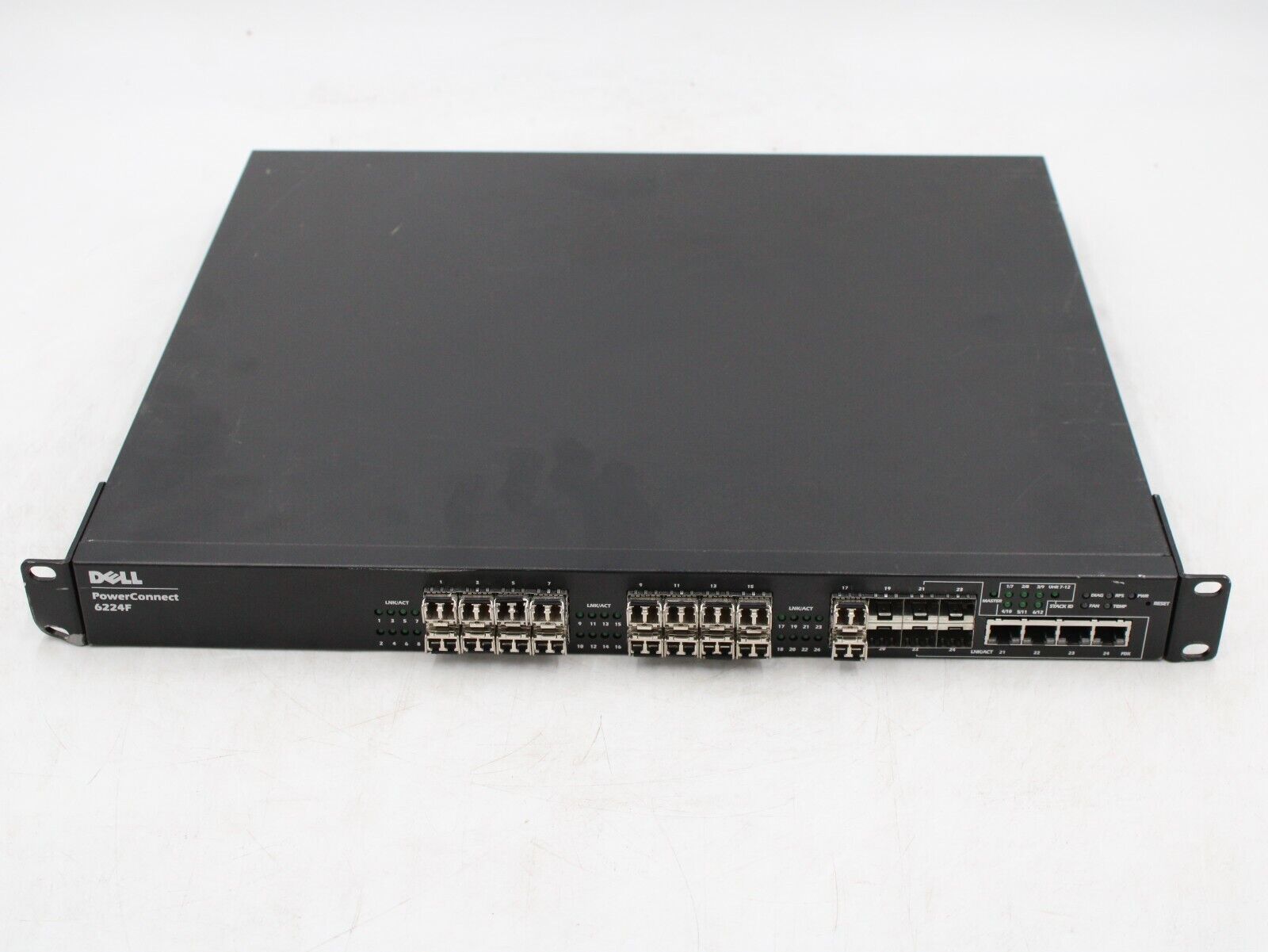 Dell PowerConnect 6224F 24-Port SFP Gigabit Network Switch TESTED 