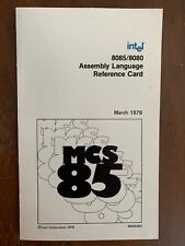 Rare Vintage March 1979 Intel MCS85 8085/8080 Assembly Language Reference Card picture