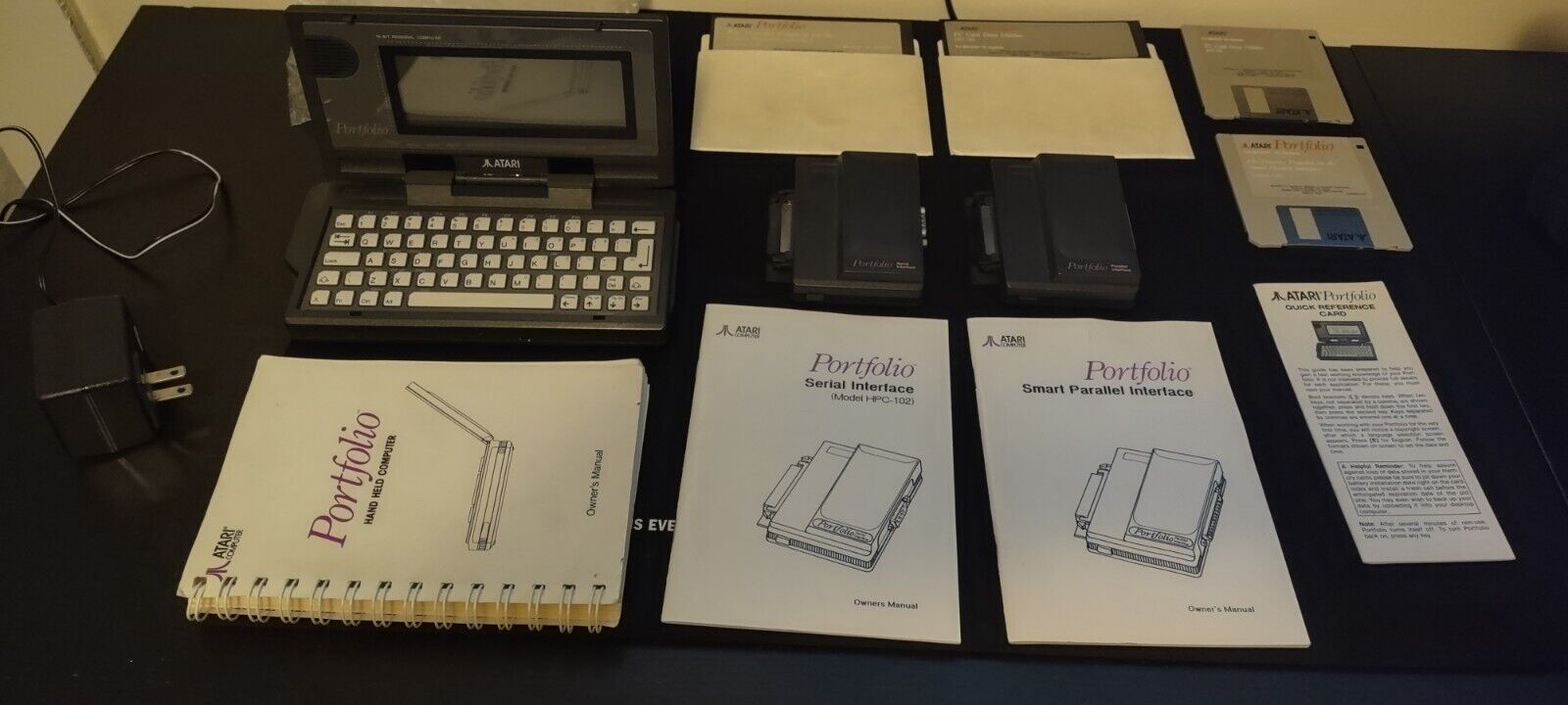 Atari Portfolio HPC-004  Manuals Disks Serial Parallel Interface Terminator Prop