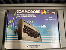 Vintage Commodore 64 Computer in Box with Power Supply & Cords TESTED picture