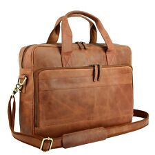 Buffalo Leather Laptop Messenger Office College Satchel Briefcase Bag for men picture