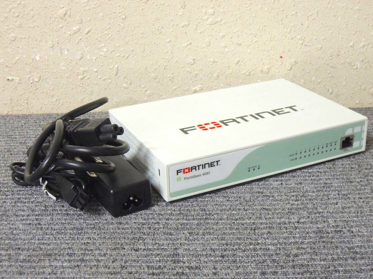 Fortinet Fortigate FG-60D Firewall with Adapter