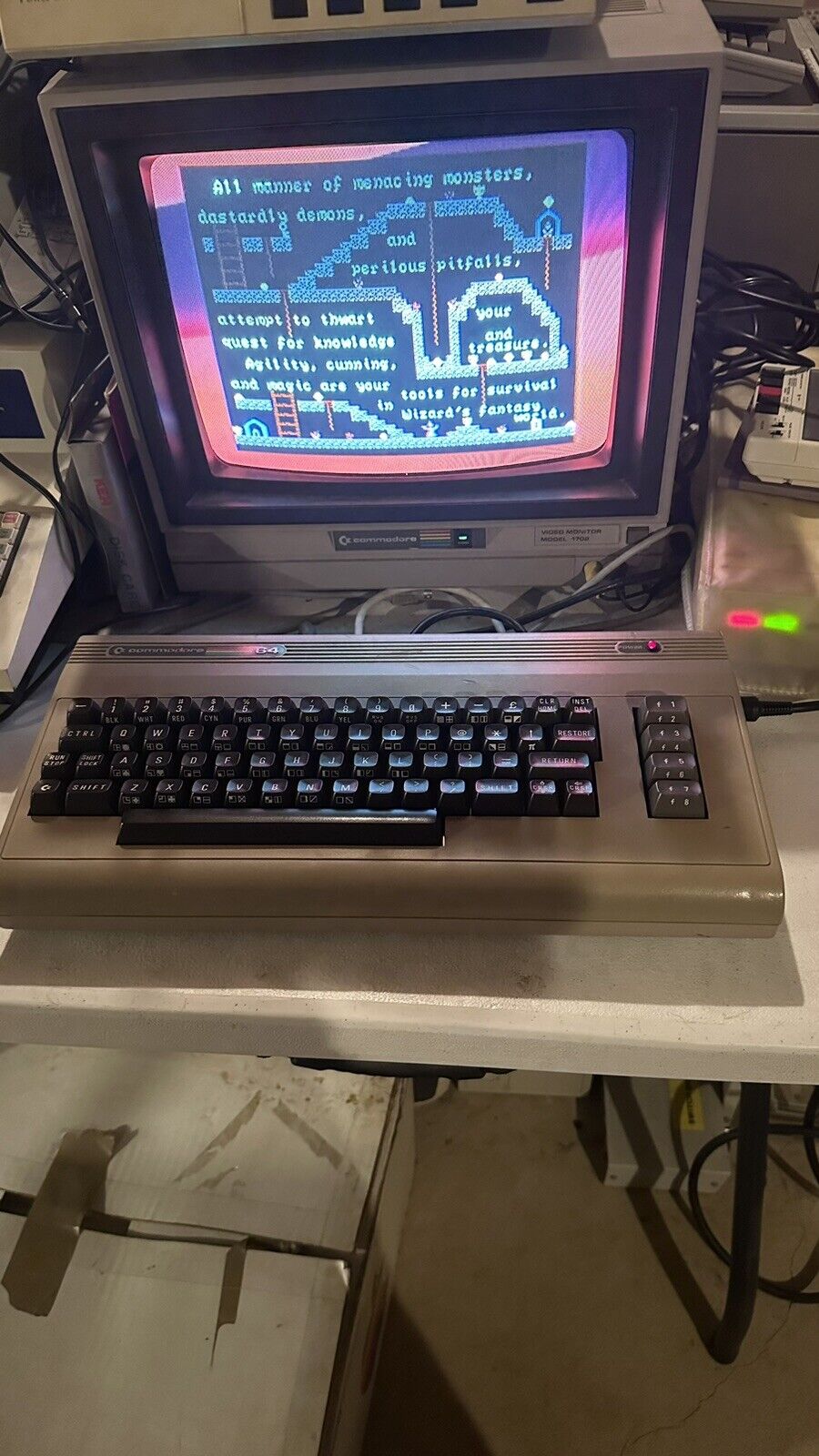 Retro Restored Commodore 64 Computer System Tested Vintage 1980s C64