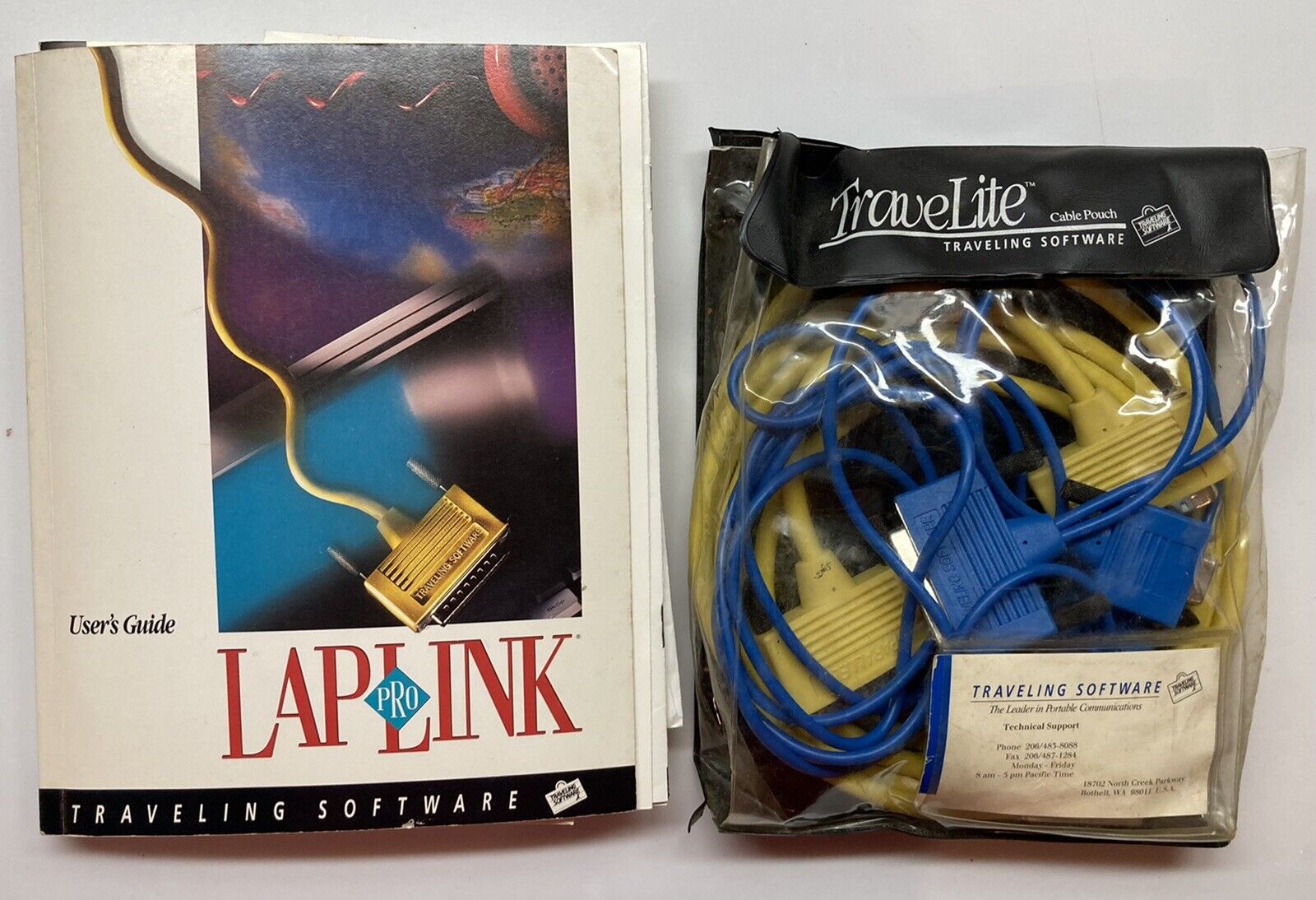 Vintage Lap Link Pro 4.0 Software & Cables for DOS 3.5\