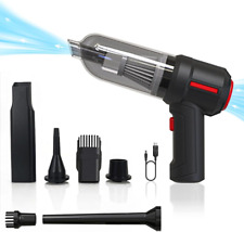 Compressed Air Duster & Mini Vacuum Keyboard Cleaner 3-In-1, New Generation Cann picture