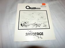 Sabotage (On-line systems) for apple ii game vintage software picture