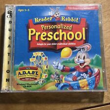 Reader Rabbit Personalized Preschool Vintage Pc Cd-rom Windows/Mac picture
