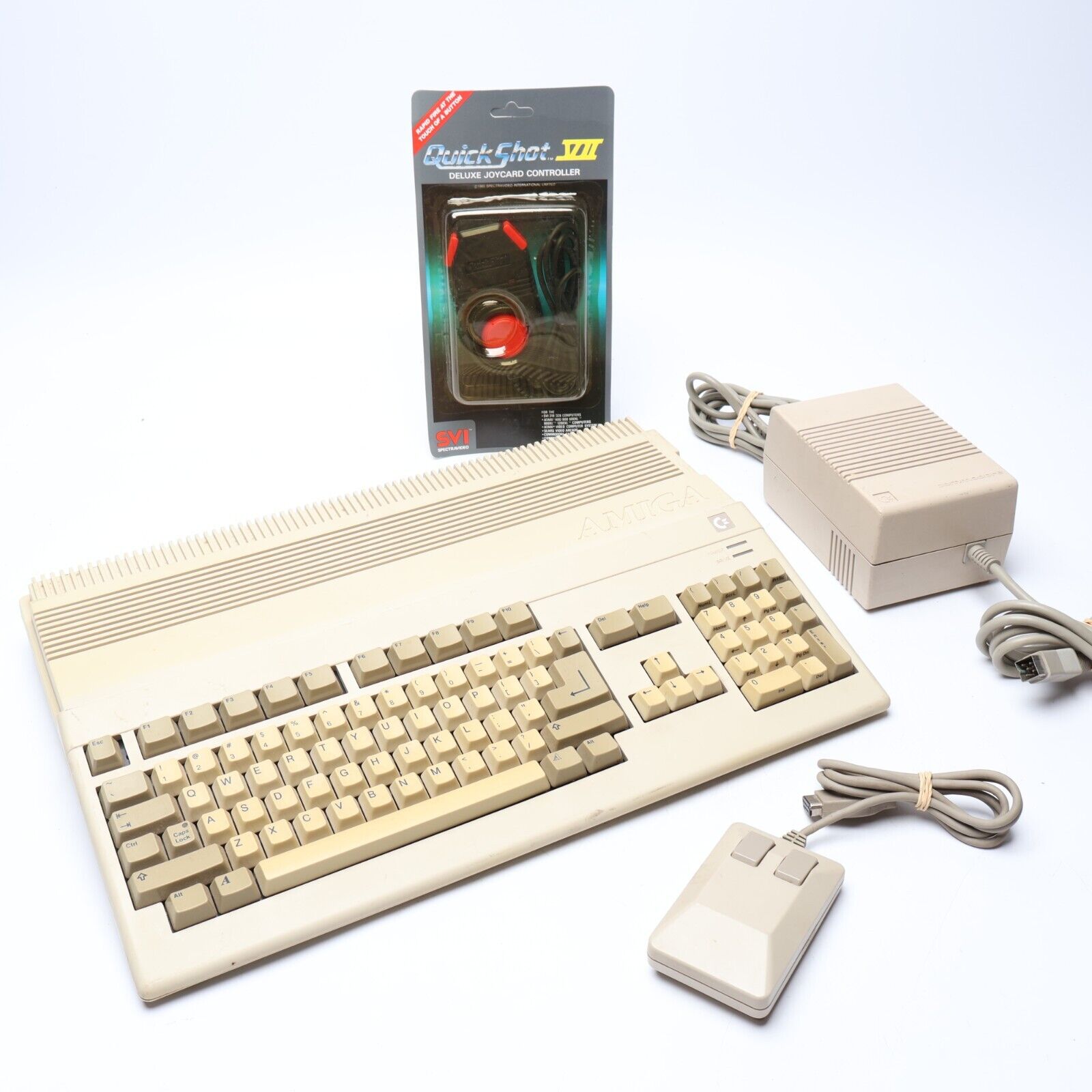 Amiga 500 Bundle - Amiga PSU - Joystick - Games -Mouse - WORKING -