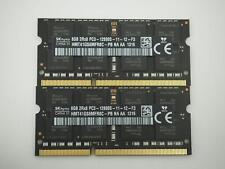Lot of 2 SK HYNIX 8GB PC3-12800S Laptop Ram / Memory - HMT41GS6MFR8C picture