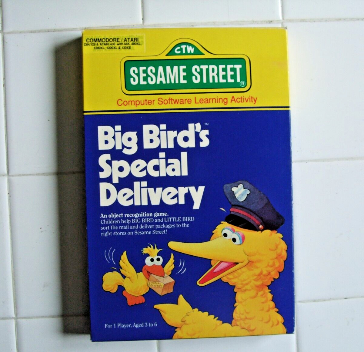 Sesame Street Big Bird's Special Delivery Atari Commodore Computer Game 