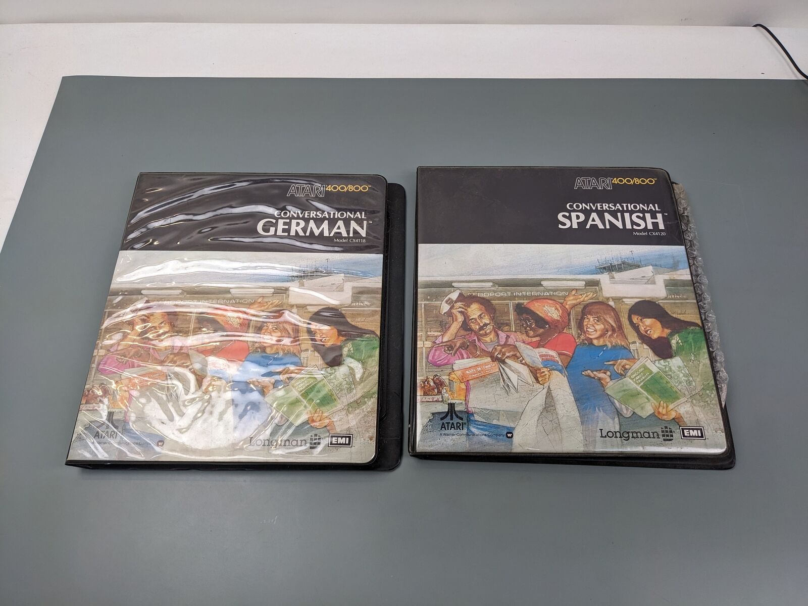 Atari 400/800 Conversational German + Spanish Tapes, Incomplete UNTESTED AS-IS