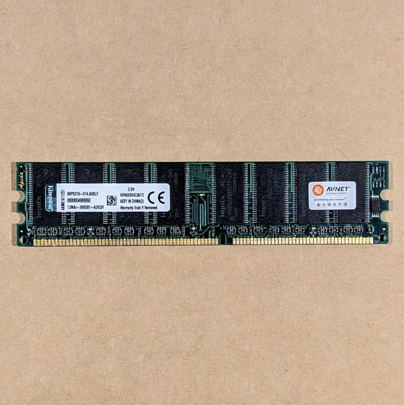 🔧 (×1) 1GB DDR1 Kingston Memory / RAM @400MHz [TESTED | FOR DESKTOPS]