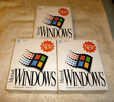 Lot Of 3 Vintage 1992 Microsoft Windows 3.1 Operating Systems On Six 1.44 Disks picture