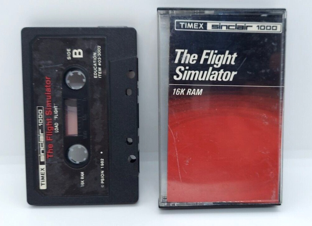 The Flight Simulator -Cassette-Timex Sinclair 1000 Software-16K RAM Vintage