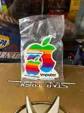 Vintage Apple Computer Stickers 1990 Rainbow Apple Decal - Unpeeled - 3 Stickers picture