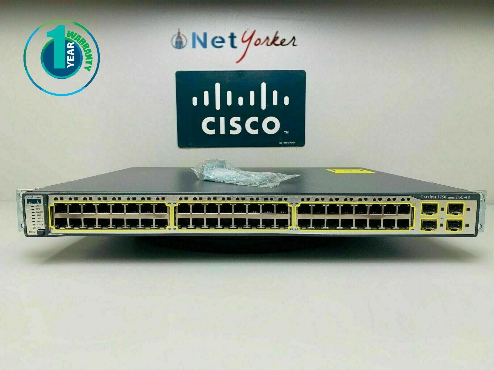 Cisco Catalyst WS-C3750-48PS-E 48 Port PoE Ethernet Switch - SAME DAY SHIPPING