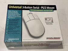 Vintage Mouse 3-Button Serial/PS/2 SEALED NOS BEIGE-Digital Research DRMOUSEW picture