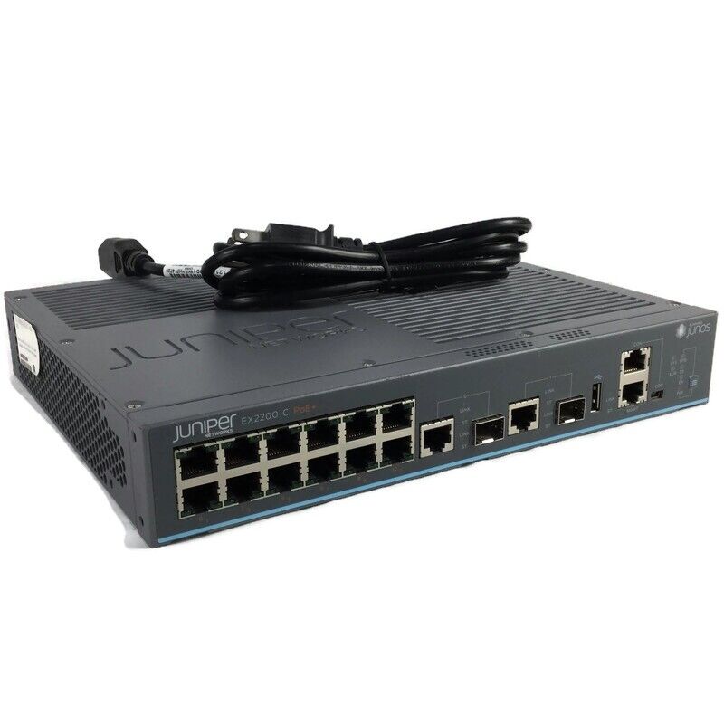 Juniper EX2200-C-12P-2G 12-Port Gigabit Managed Ethernet Network Switch