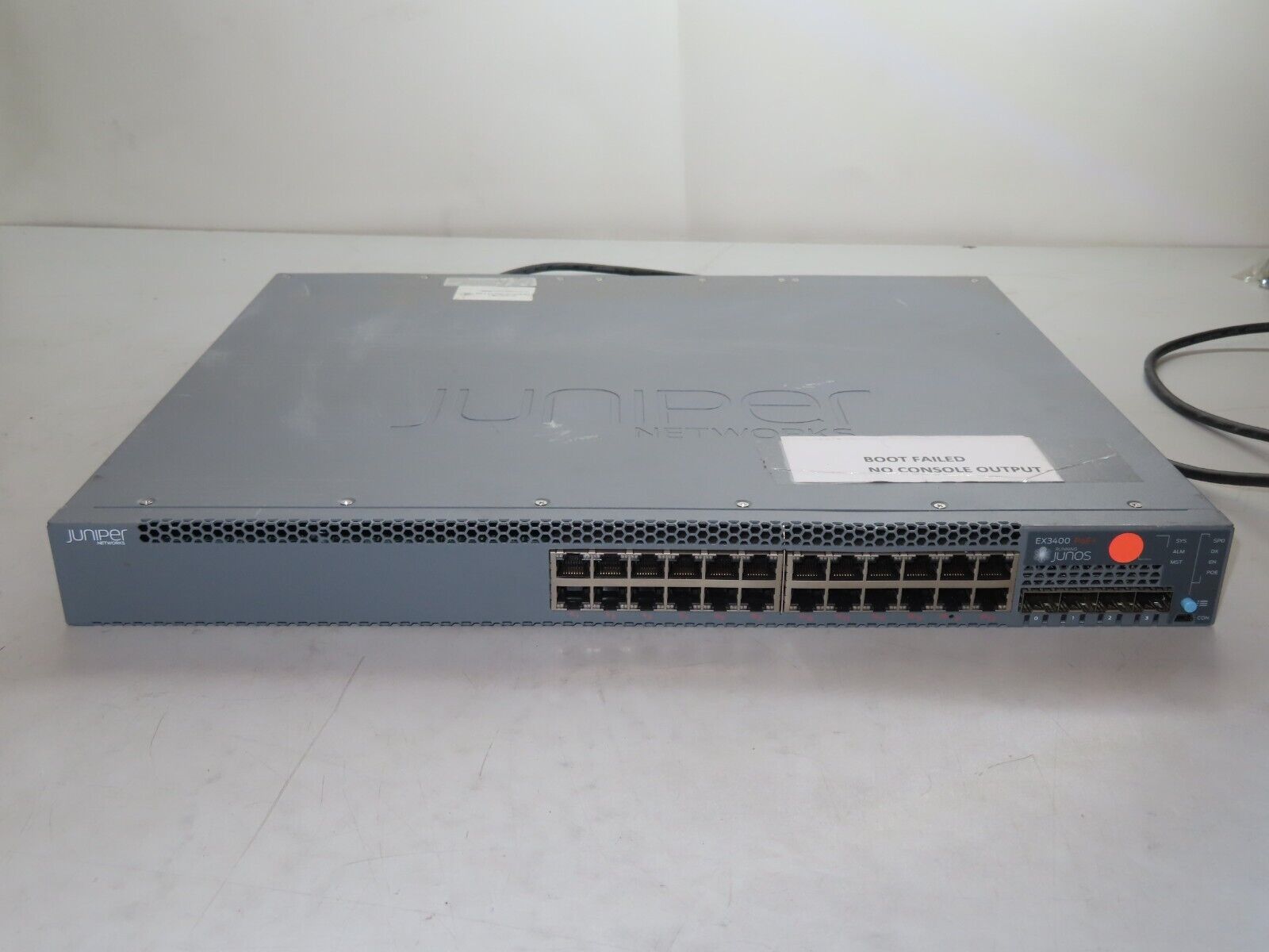 Juniper Networks EX3400-24T 24-port Ethernet Switch with 4 SFP+** As-Is ** PARTS