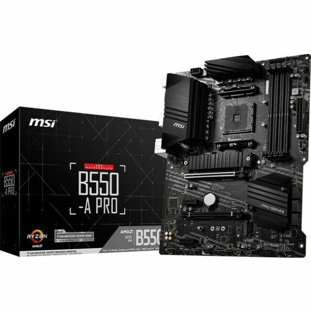 MSI B550-a Pro Socket AM4 AMD B550 PCIe 4.0 SATAIII USB3.2 Gen2 ATX Motherboard
