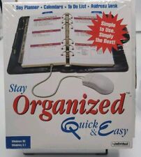 STAY ORGANIZED Software Planner, Calendar And More Windows 95 / 3.2 Vintage. New picture