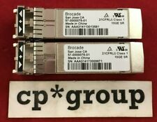 LOT OF 2 Brocade 10GBase-SR MMF 850nm Duplex LC SFP+ Transceiver 57-0000075-01 picture