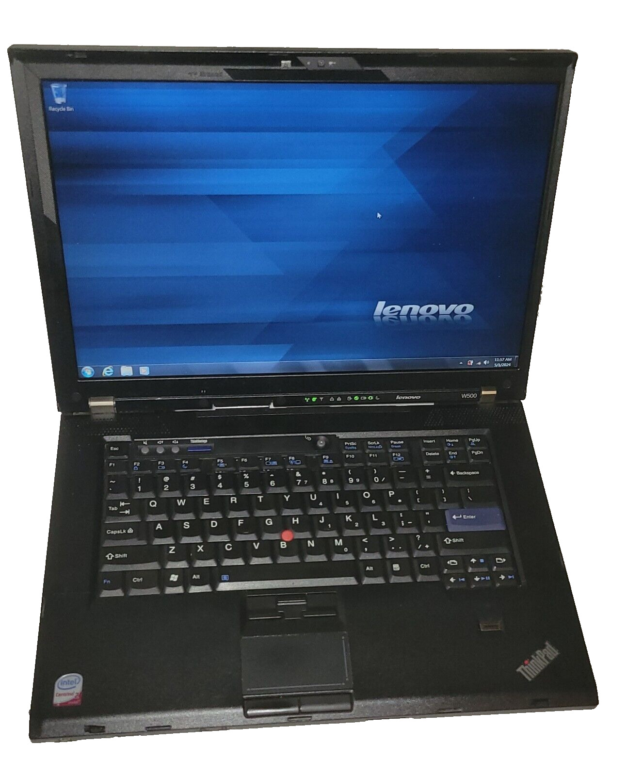 Lenovo ThinkPad W500 Intel Core Duo @ 2.8GHz 2GB RAM 256GB SSD WIN 7 + Ac Adaptr