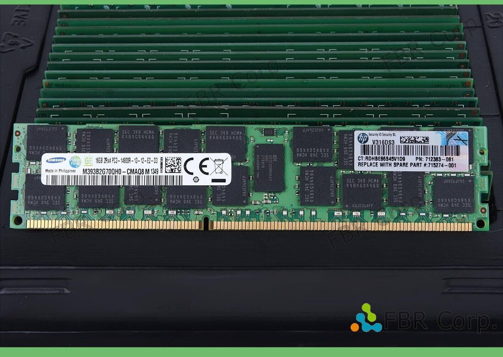 16GB Samsung PC3-14900R DDR3 1866 2Rx4 Server Memory RAM M393B2G70QH0-CMA LOT