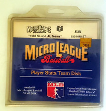 Atari ST:  MicroLeague Baseball 1988 NL and AL Teams Disk, Docs and Case picture