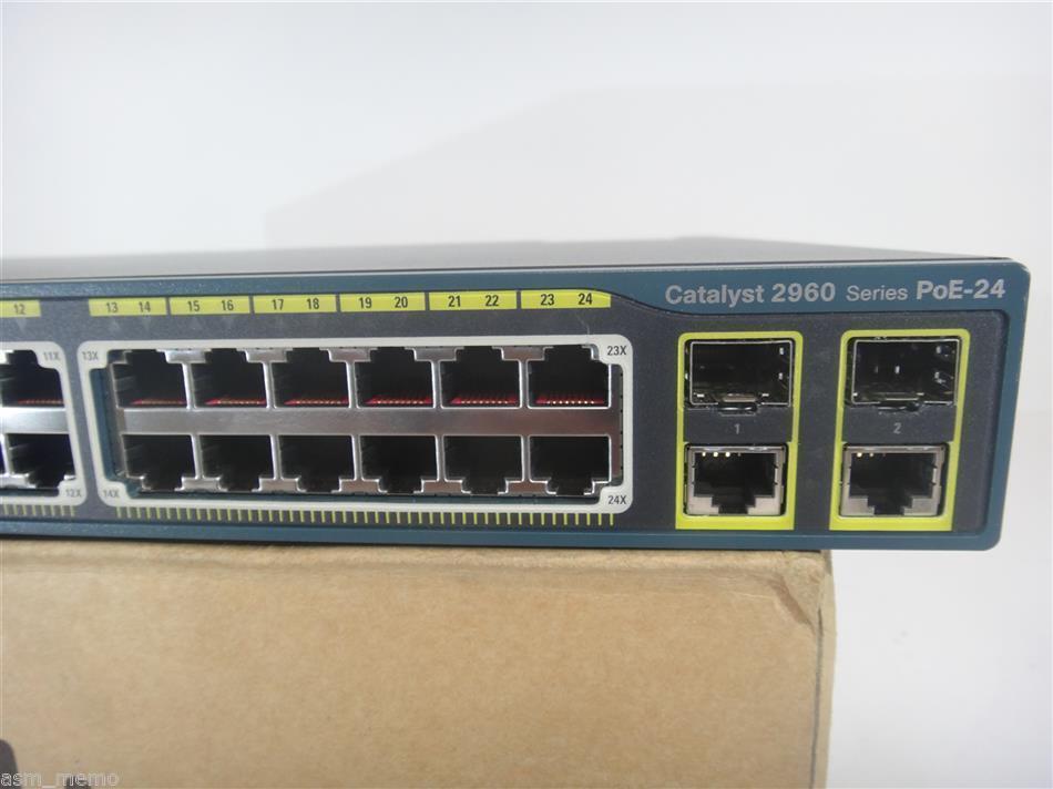 Cisco WS-C2960-24PC-L 24 Port POE Switch Dual Gigabit Uplinks 15.0t  ios Tested