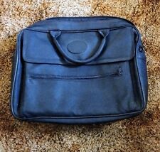 Synth Black Leather Bag 16x12x4 briefcase, laptop multi purpose vintage no... picture