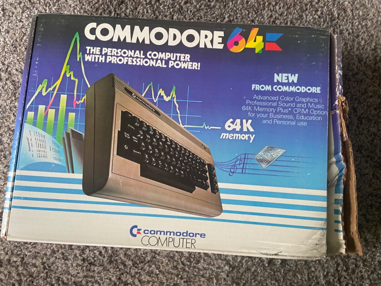 Commodore 64 Computer w. Joysticks (2), Original Box *Complete*