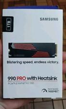 SAMSUNG 990 PRO 1TB SSD with Heatsink, PCIe 4.0, Sew. Up-to 7,450MB/s- BRAND NEW picture