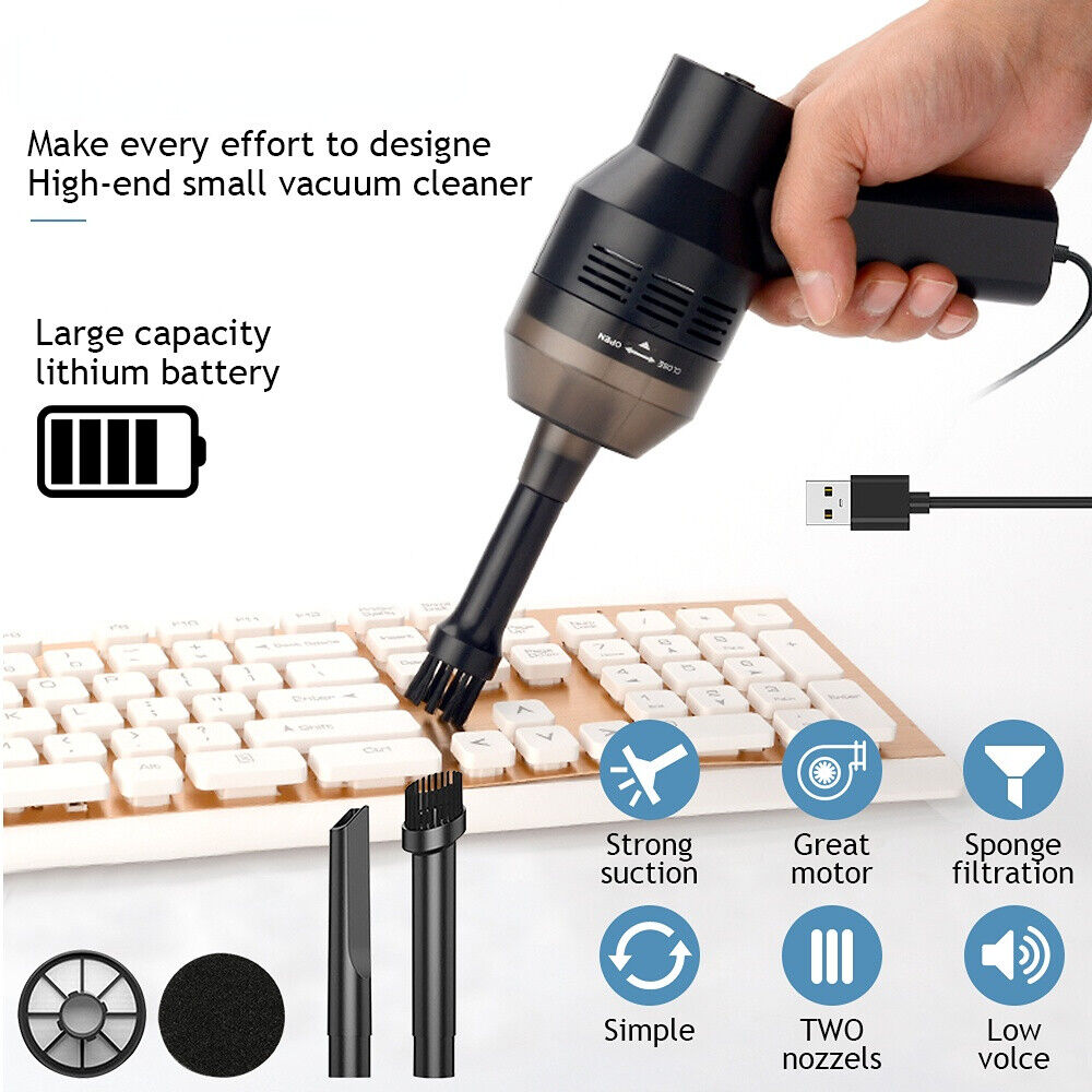 USB Portable Electric Air Duster Car Vacuum Computer Keyboard Cleaner home