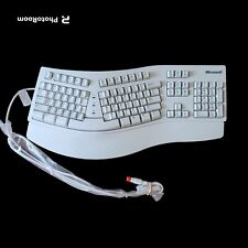 Vintage Microsoft Natural Ergonomic PS/2 Wired Keyboard  White / Never Used picture