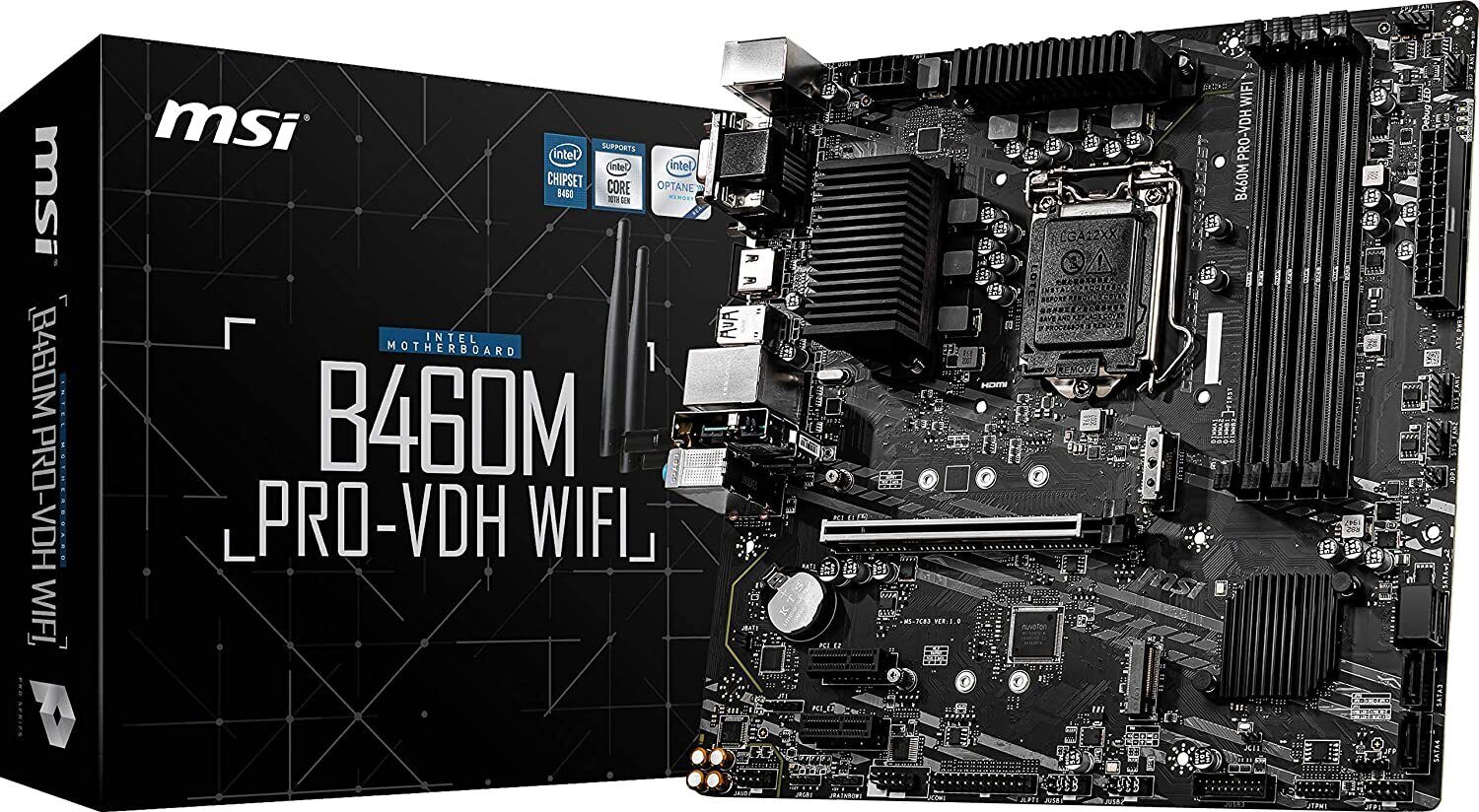 MSI ProSeries mATX Motherboard Intel 1200 Socket B460M PRO-VDH WiFi