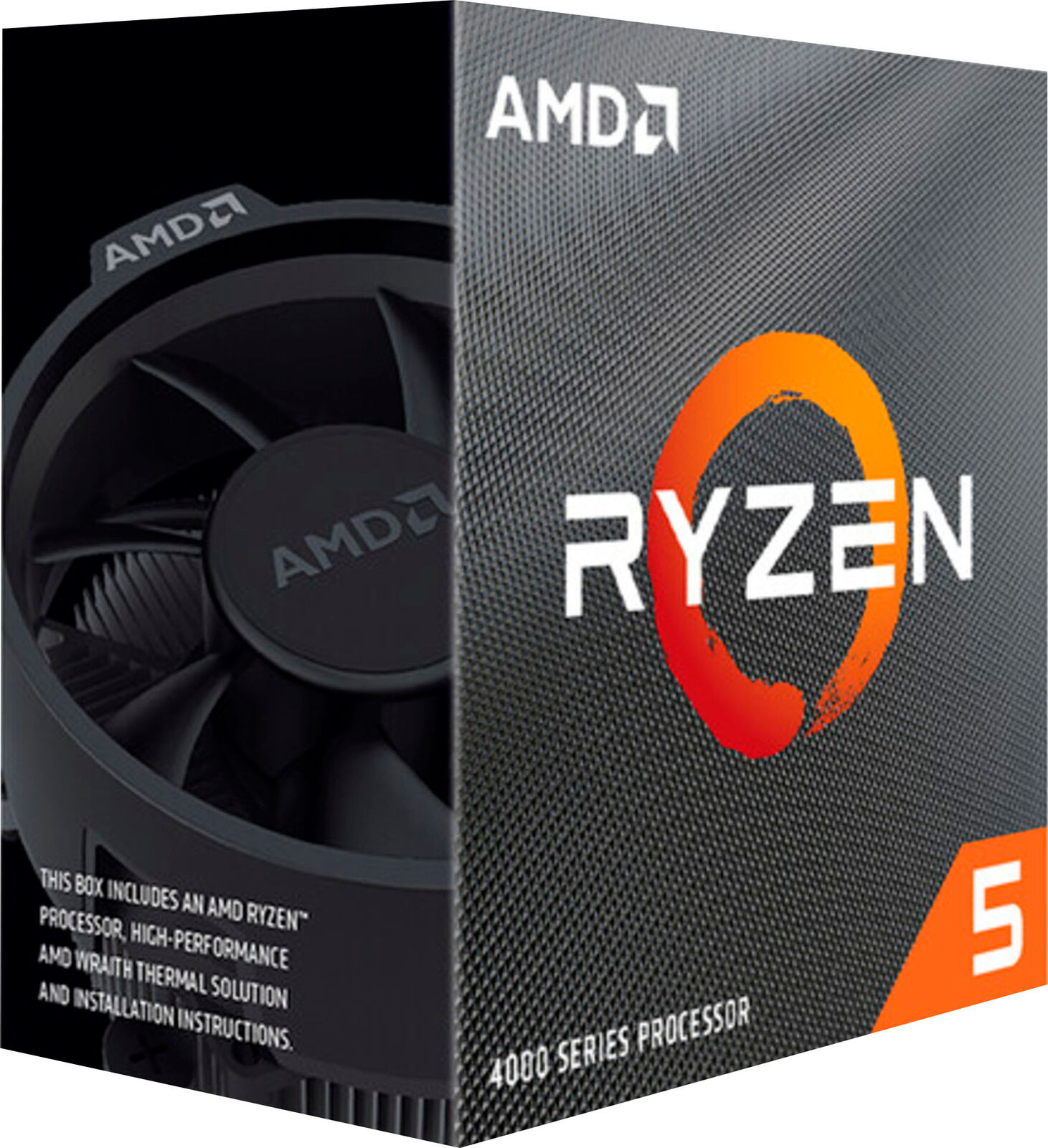 AMD - Ryzen 5 4500 3.6 GHz Six-Core AM4 Processor - Black