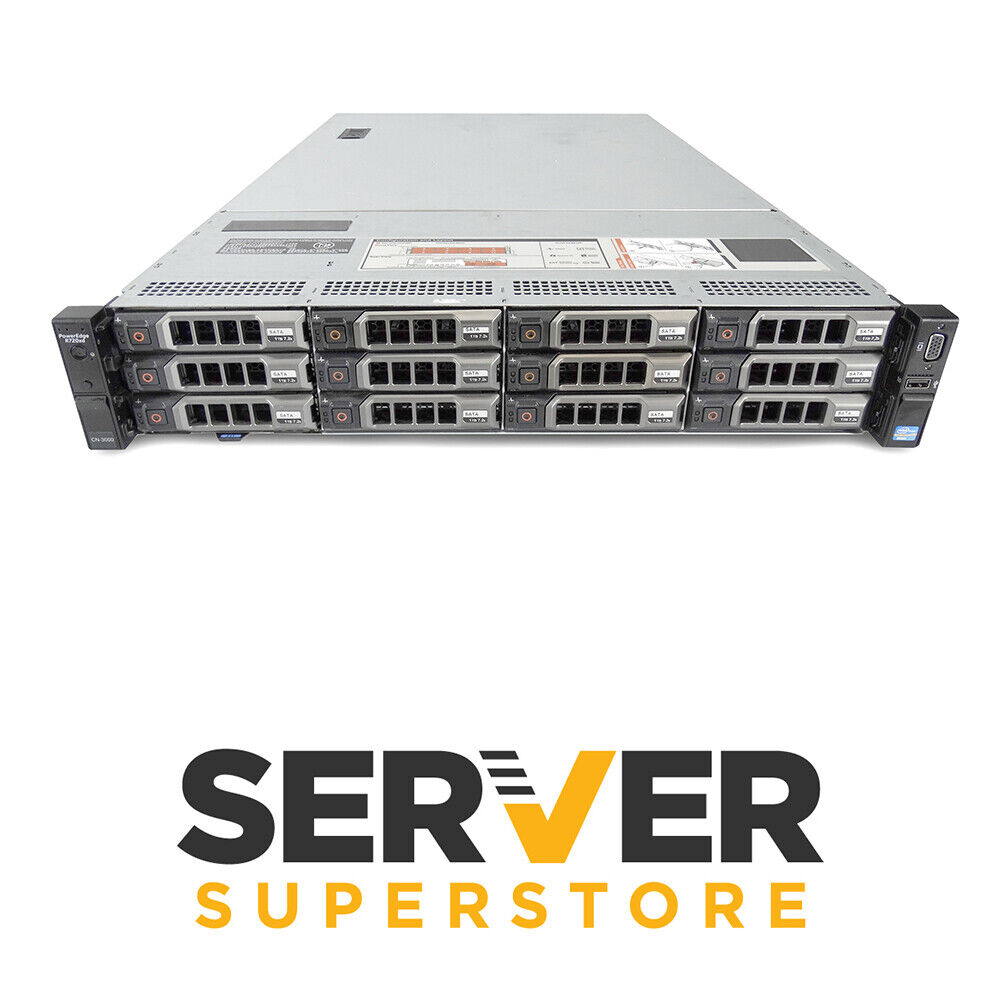 Dell PowerEdge R720XD Server | 2x 2660 V2 =20 Cores | 64GB | H710 | 2x 4TB SAS