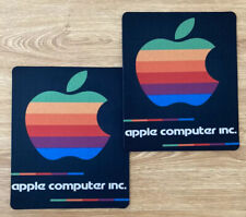 Lot of 2 Vintage Apple Mouse Pads Approx. 8â€� x 9.5â€�Used See Pics For Details picture
