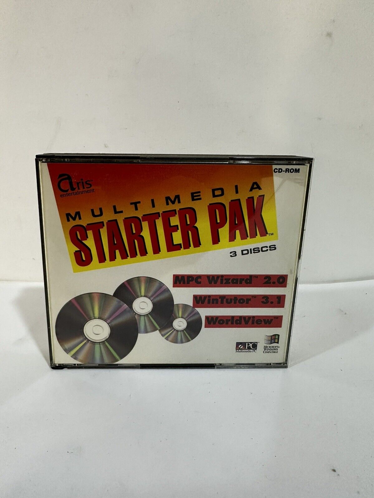 Multimedia Starter Pak by Aris MPC Wizard 2.0 WinTutor 3.1 WolrdView Vintage PC