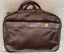 Vintage Apple Black Laptop Bag Messenger Rainbow  Logo 16” X 11” picture
