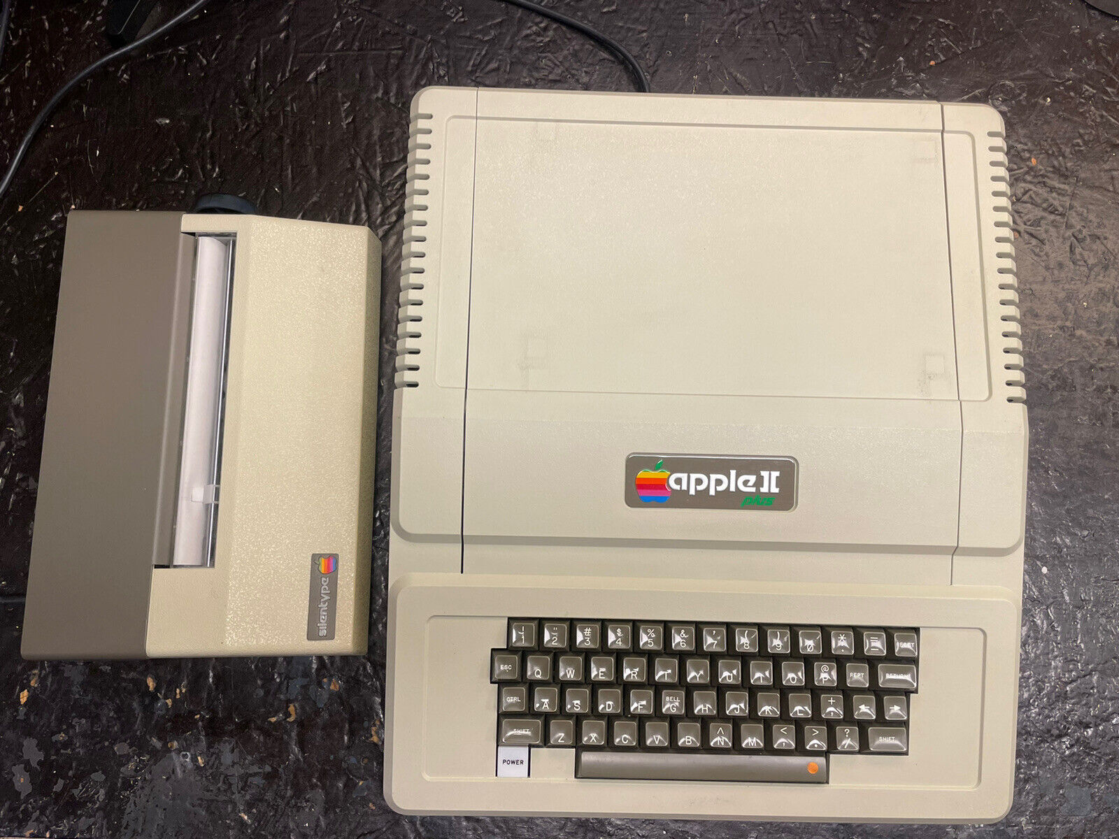 Apple 2 Plus vintage computer with sylentype printer