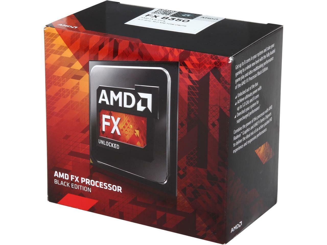 AMD FX8350 FX 8350 Black Edition FD8350FRW8KHK 4GHz AM3+ 8-Core Processor CPU US