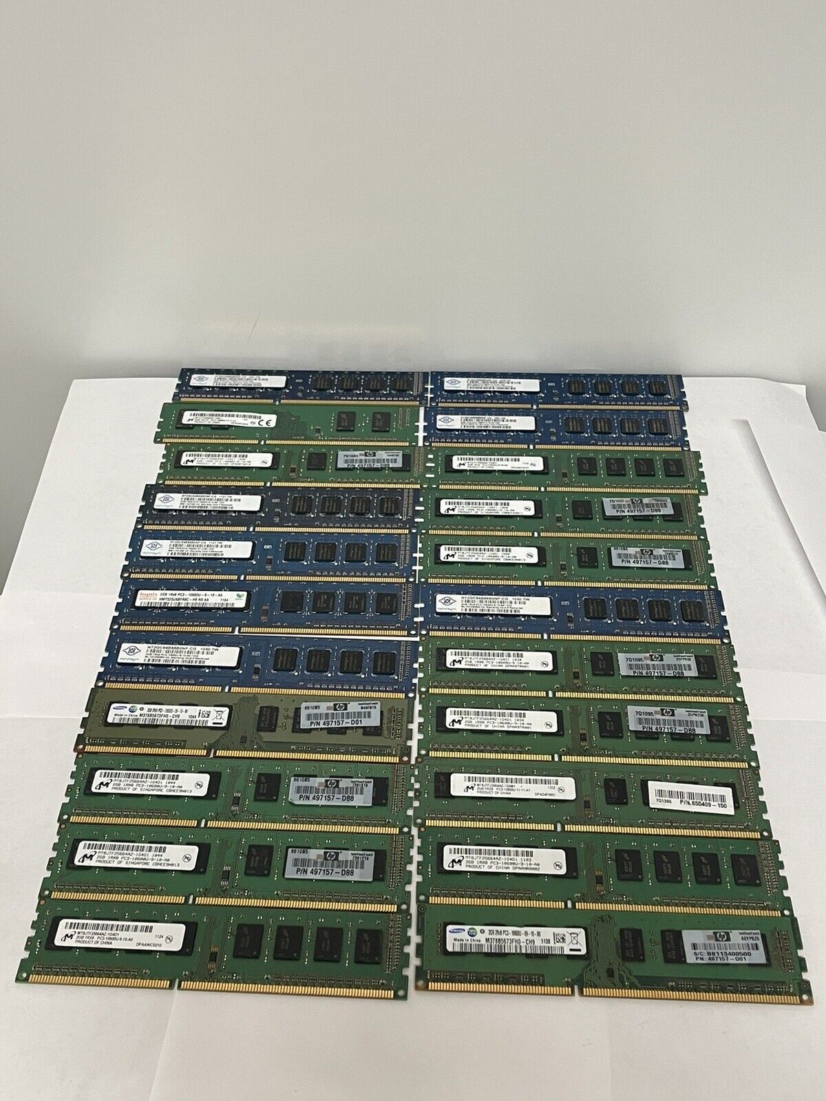 Lot Of 50 2GB PC3  10600U DDR3 12800U Mixed Brand   Desktop Ram Memory