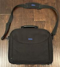 Vintage Dell Black Canvas Black Laptop Shoulder Briefcase Carrying Bag  picture