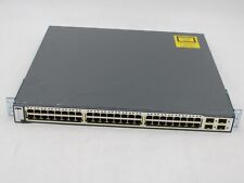 Cisco WS-C3750G-48PS-S 48 Port PoE Gigabit Ethernet Switch ONE YEAR WARRANTY picture
