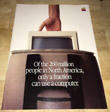 RARE 1984 Macintosh 128K M0001 Large Apple Dealer Mac Advertising Brochure NICE picture