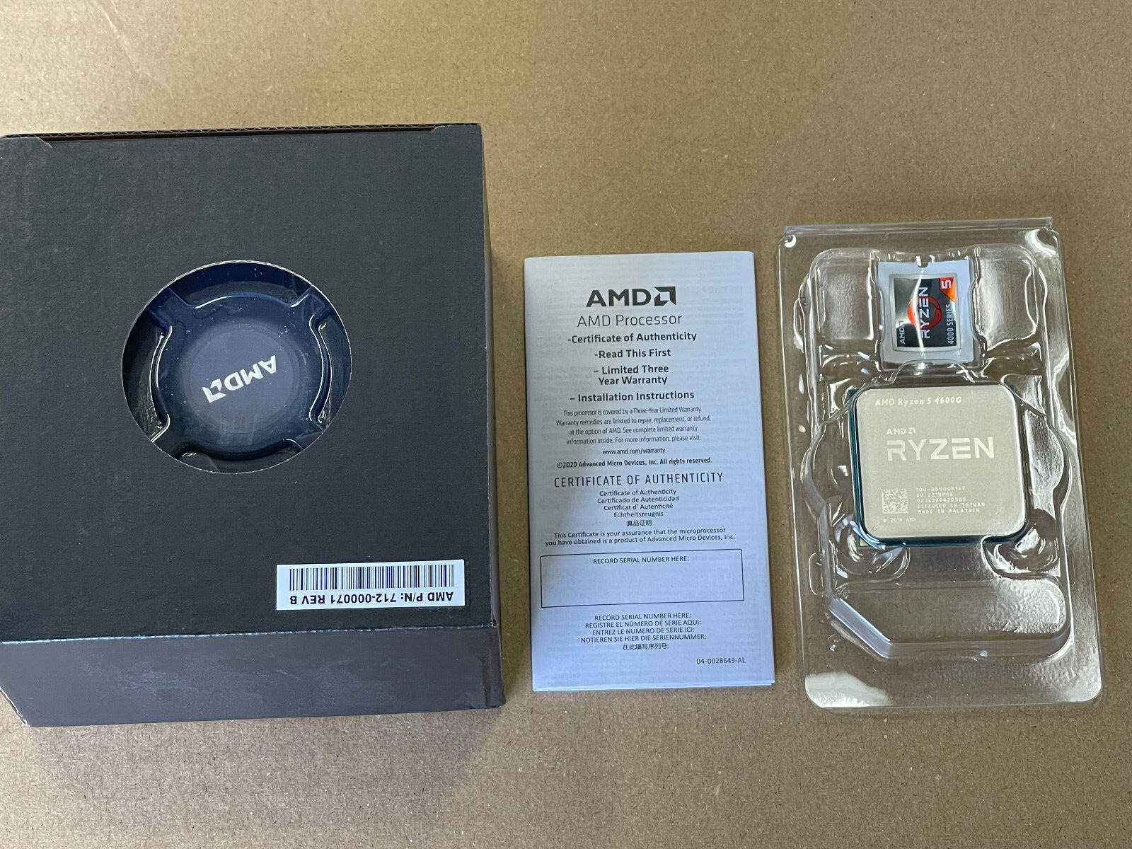 AMD Ryzen 5 G-Series 4600G Hexa-core 6 Core Processor (100-100000147BOX)