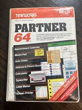 Timeworks Partner 64 For Commodore 64 & 128 Computers  Box And Manuals ONLY picture